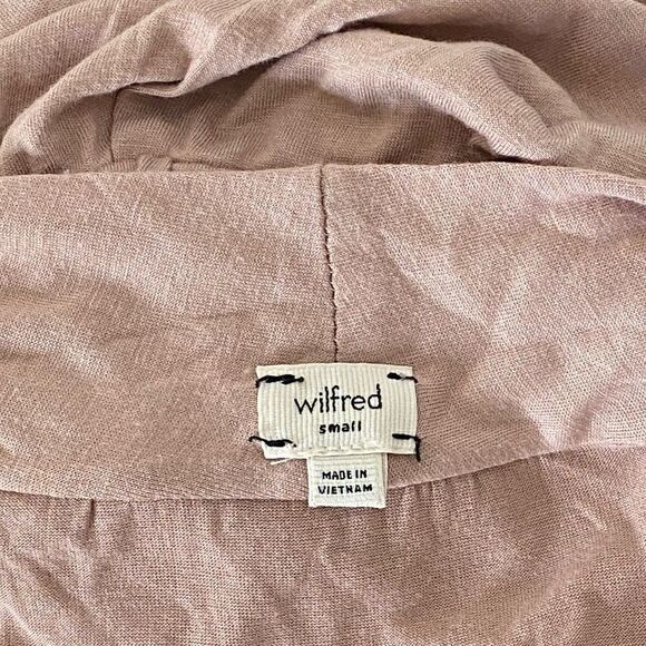 Wilfred Aritzia Blush Pink Drape Front Knee Length Dress Sz S - Picture 11 of 14